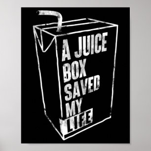 Poster Une boîte à jus a sauvé ma vie Sang Sucre Diabète