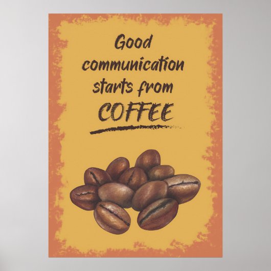 Poster Une Bonne Communication De L'Amateur De Café Comme (Devant)