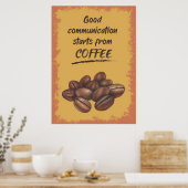 Poster Une Bonne Communication De L'Amateur De Café Comme (Cuisine)