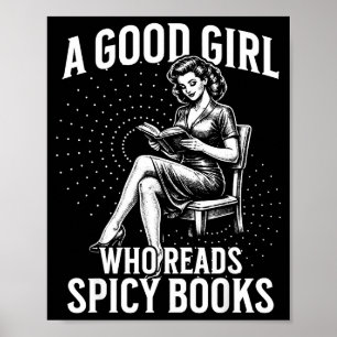 Poster Une bonne fille qui lit un livre épicé salace bibl