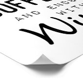 Poster Une Bonne Journée Commence Avec Du Café Et Se Term (Coin)