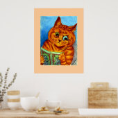 Poster Une bonne lecture, illustré par Louis Wain, (Cuisine)