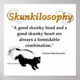 Poster Une bonne tête de skunky et un bon coeur de skunky