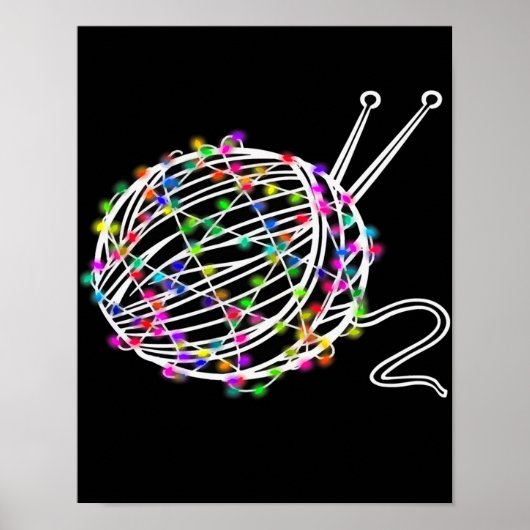 Poster Une Boule De Bois De Tricot | Lovely Design (Devant)