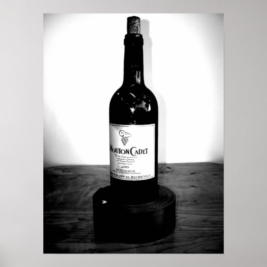 Poster Une bouteille de vin (Devant)