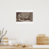 Poster Une boutique de calligraphie chinoise, d'un compte (Cuisine)