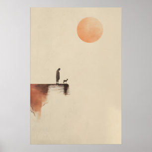 Poster Une brebis perdue Art chrétien minimaliste à l'aqu