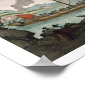 Poster Une Brigantine qui chasse une Felucca et (Coin)