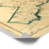 Poster Une carte correcte du Connecticut (Coin)