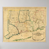 Poster Une carte correcte du Connecticut (Devant)