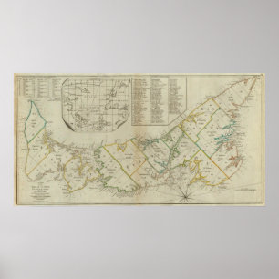 Poster Une carte de l'île de St John