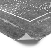 Poster Une carte mercator des cieux étoiles (Coin)