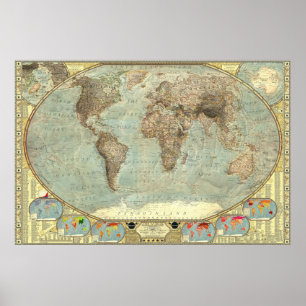 Poster Une carte mondiale des stéréotypes