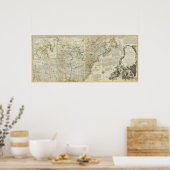 Poster Une Carte Précise De La Section Nord-Américaine (Cuisine)