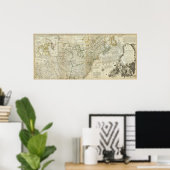 Poster Une Carte Précise De La Section Nord-Américaine (Bureau à domicile)