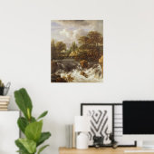 Poster Une cascade dans un paysage rocheux, c.1660-70 (Bureau à domicile)