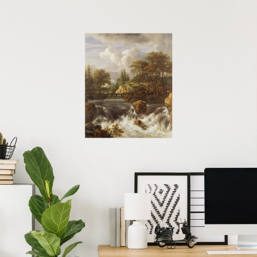 Poster Une cascade dans un paysage rocheux, c.1660-70 (Bureau à domicile)