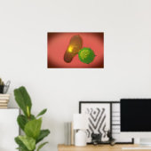 Poster Une Cellule Tueuse Naturelle Injecte La Toxine (Bureau à domicile)