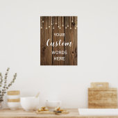 Poster Une chaîne de lumières rustique crée votre propre  (Cuisine)