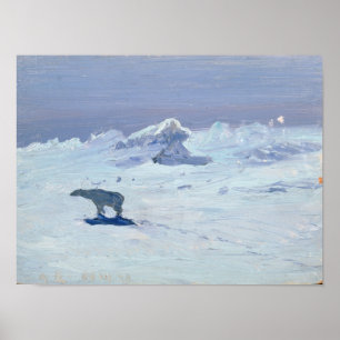 Poster Une chasse à l'ours polaire dans la nuit Lune, 189