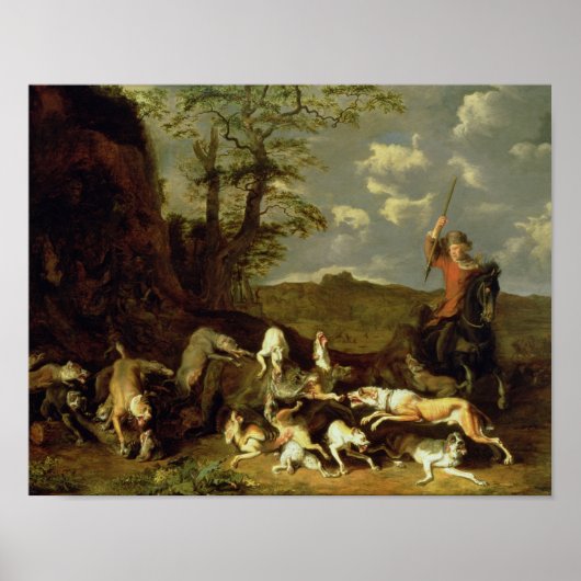 Poster Une chasse aux ours, 1655 (Devant)