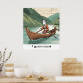 Poster Une chèvre dans un bateau - Imprimer (Cuisine)