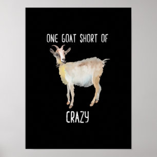 Poster Une Chèvre En Dehors De La Chèvre Dingue