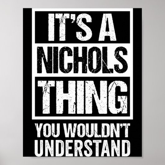 Poster Une chose de nichols ne comprendrait pas le nom de (Devant)