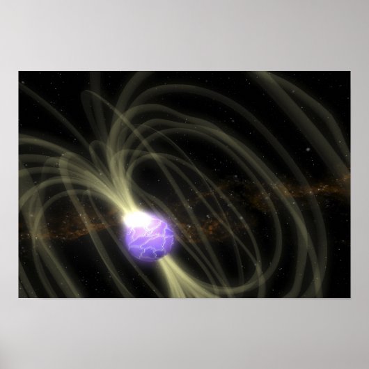 Poster Une conception artiste du SGR 1806-20 magneta (Devant)