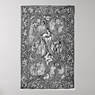 Poster Une copie de l'ivoire du psauteur de la reine Meli