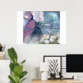 Poster Une couleur d'eau (Bureau à domicile)