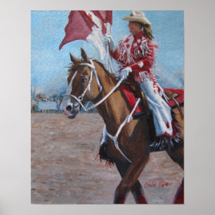 Poster Une cow-girl canadienne