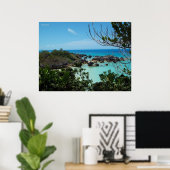 Poster Une Crique Rocky Bermuda (Bureau à domicile)