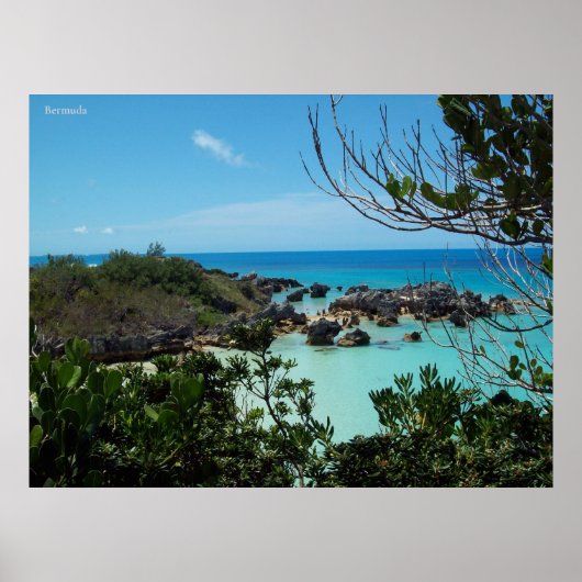 Poster Une Crique Rocky Bermuda (Devant)