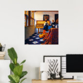 Poster Une dame aux virginals avec un gentleman (Bureau à domicile)