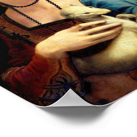 Poster Une dame avec une mine par Leonardo Da Vinci (Coin)