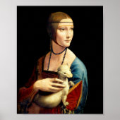 Poster Une dame avec une mine par Leonardo Da Vinci (Devant)
