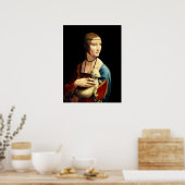 Poster Une dame avec une mine par Leonardo Da Vinci (Cuisine)