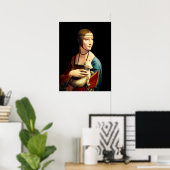 Poster Une dame avec une mine par Leonardo Da Vinci (Bureau à domicile)