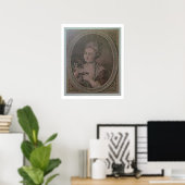 Poster Une dame boit du chocolat (litho couleur) (Bureau à domicile)