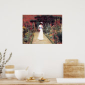 Poster Une dame dans un jardin (Cuisine)