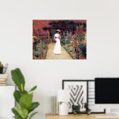 Poster Une dame dans un jardin (Bureau à domicile)