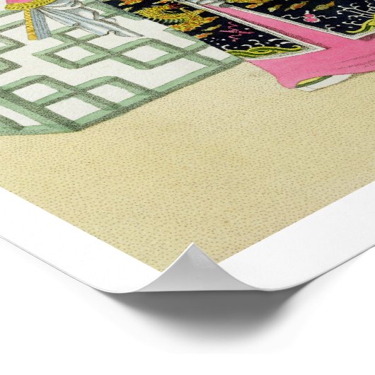 Poster Une dame de distinction dans son habitude de cérém (Coin)