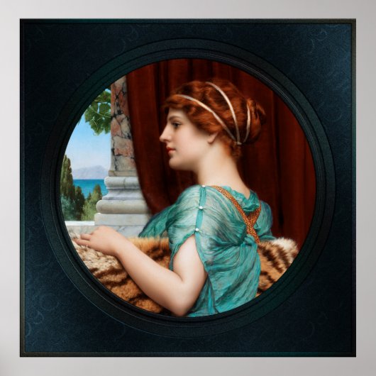 Poster Une dame de Pompéi par John William Godward (Devant)