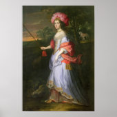 Poster Une dame en costume mascarade, vers 1679 (Devant)