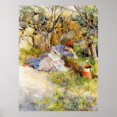 Poster Une dame lisant un journal par Carl Larsson (Devant)