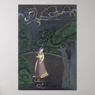 Poster Une dame sur son chemin à un rendez-vous, Guler,