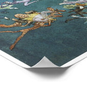 Poster Une danse autour de la lune - Peinture de la fée (Coin)