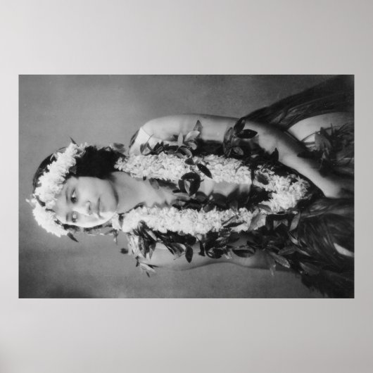 Poster Une danseuse hawaïenne de Hula Photo Hawaii (Devant)