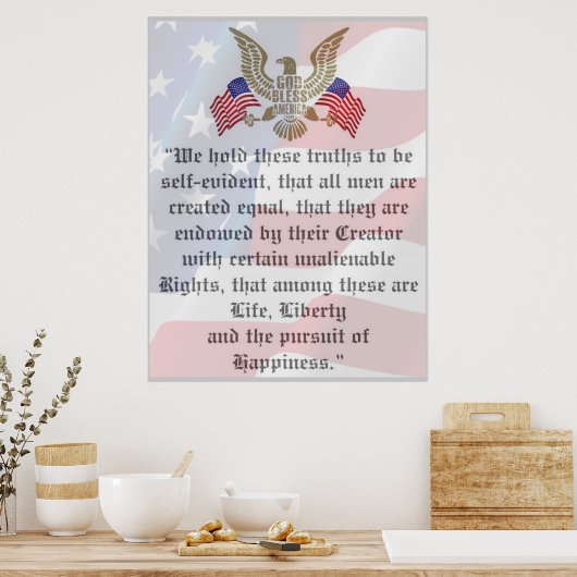 Poster Une déclaration d'indépendance stupéfiante Patriot (Cuisine)